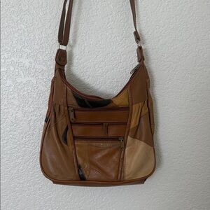 Patchwork faux Leather Shoulder Bag